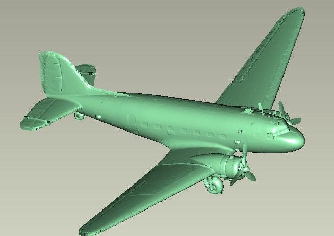 高精度藍(lán)光三維掃描儀用于飛機(jī)整機(jī)及其模型逆向設(shè)計.jpg 高精度藍(lán)光三維掃描儀用于飛機(jī)整機(jī)及其模型逆向設(shè)計.jpg