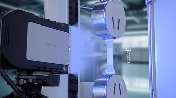 視頻引伸計用于橡膠材料拉伸大變形測試