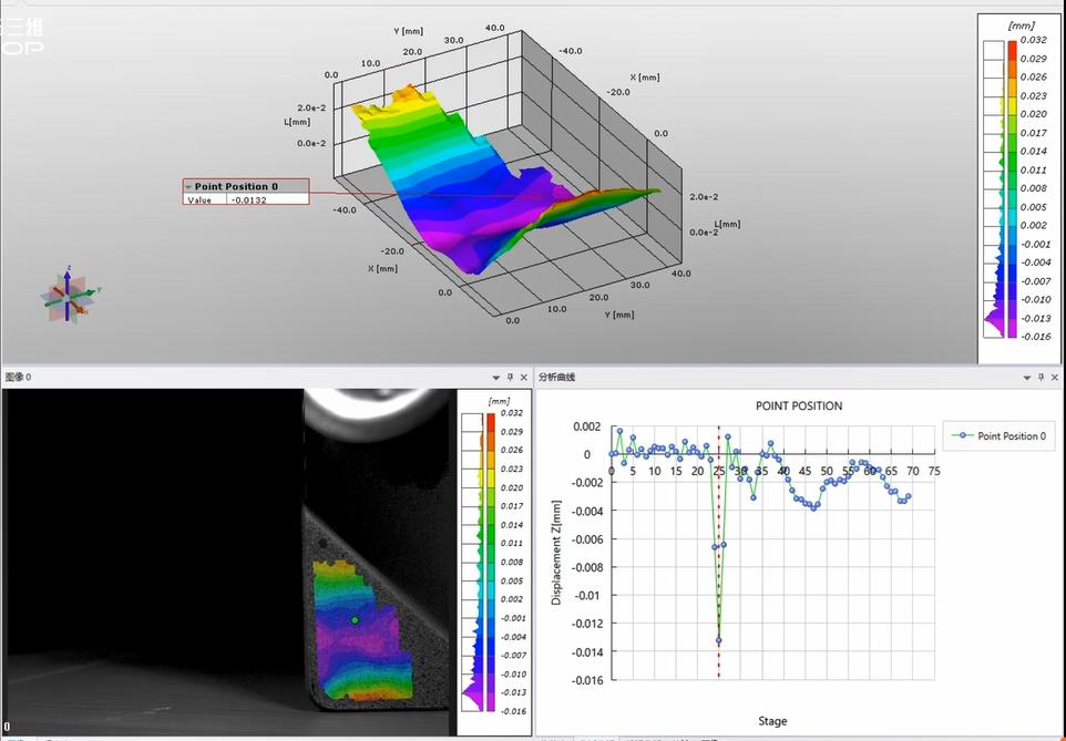 DIC非接觸式應(yīng)變測量-平板電腦跌落瞬態(tài)位移場變化.jpg DIC非接觸式應(yīng)變測量-平板電腦跌落瞬態(tài)位移場變化.jpg