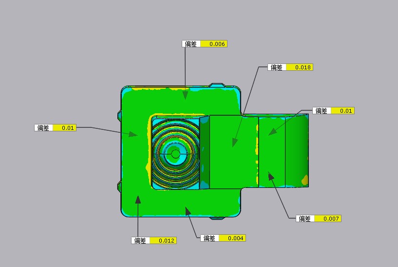 藍(lán)光三維掃描技術(shù)用于手機(jī)閃光燈模塊全尺寸3D檢測(cè)結(jié)果.jpg 藍(lán)光三維掃描技術(shù)用于手機(jī)閃光燈模塊全尺寸3D檢測(cè)結(jié)果.jpg